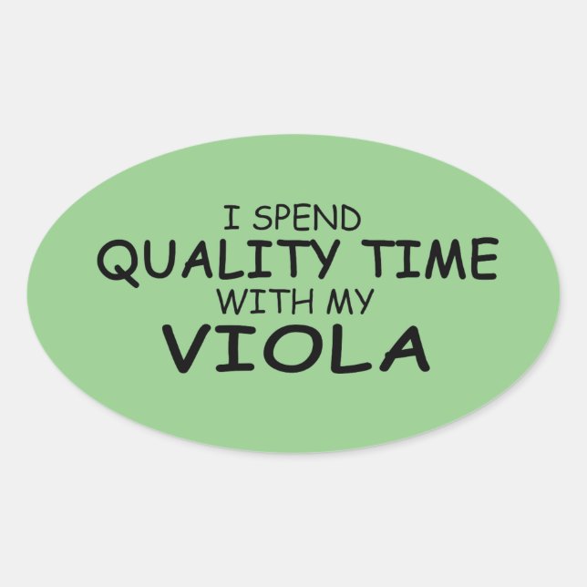 Quality Time Viola Oval Sticker (Front)