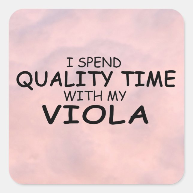 Quality Time Viola Square Sticker (Front)