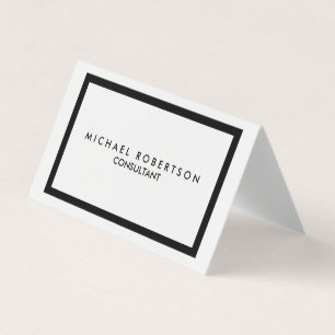 Quality Unique Plain Black Border White Business Card
