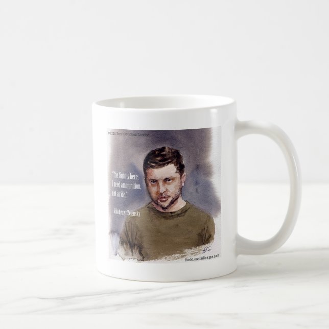 Quality Volodomir Zelensky & Ammunition Quote  Cof Coffee Mug (Right)