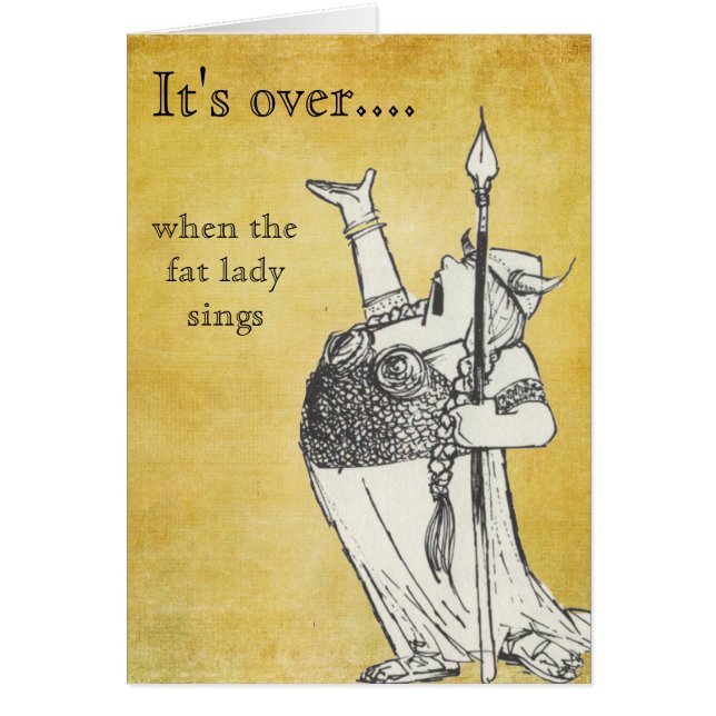 Quand grosse Madame Sings (Devant)