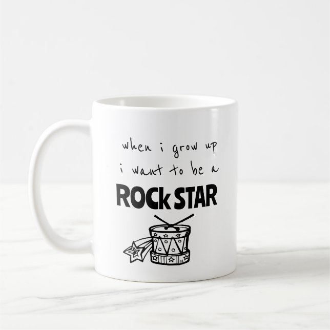 Quand j'ai grandi Rock Star café Mug (Gauche)