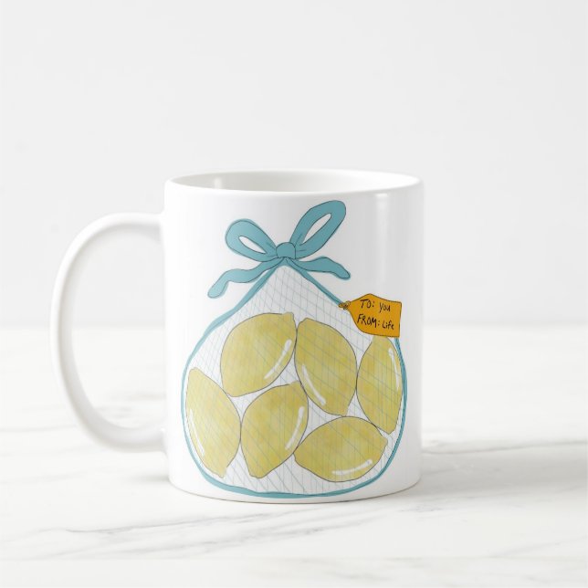 "Quand la vie vous donne des citrons" Café Mug (Gauche)