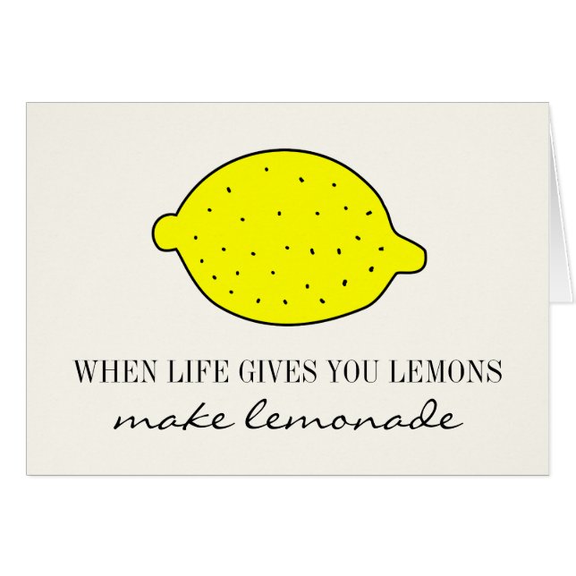 Quand la vie vous donne des citrons fabriquent des (Devant horizontal)