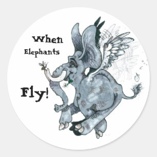 Quand les éléphants volent ! Autocollants de ~