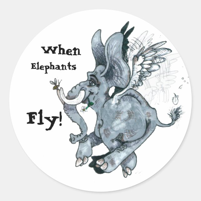 Quand Les Éléphants Volent ! ~ Stickers (Devant)