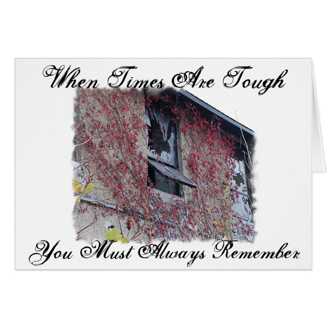 Quand les temps sont durs cardez (Devant horizontal)