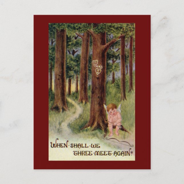 Quand rencontrerons-nous la carte postale Valentin (Devant)