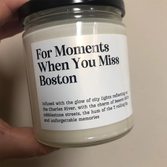 Quand tu manques Boston Candle Étiquette (Créateur téléchargé)