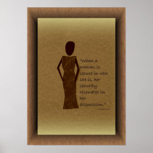 Quand une femme est affiche sûre