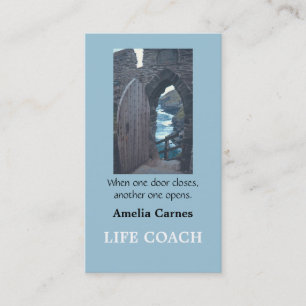 "QUAND UNE PORTE S'OUVRE. . . . " CARTE DE VISITE