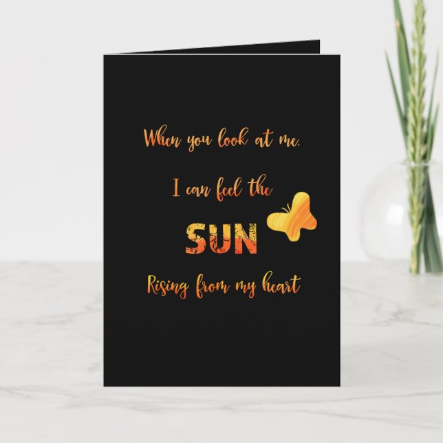 Quand vous me regardez - amour citation carte de v (Devant)