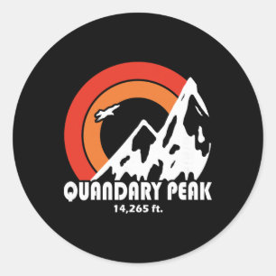 Quandary Peak Colorado Sun Eagle Classic Round Sticker