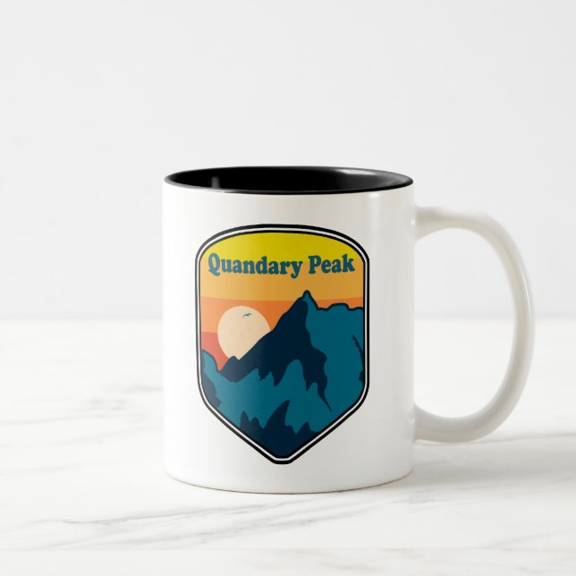 Quandary Peak Colorado Sunrise Two-Tone Coffee Mug (Right)