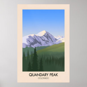 Quandary Peak Colorado USA Travel Poster