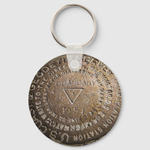Quandary Peak Fourteener Survey Marker Keychain