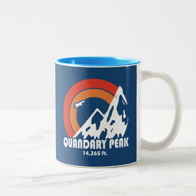 Quandary Peak Sun Eagle Two-Tone Coffee Mug (Right)