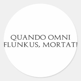 Quando Omni Flunkus Classic Round Sticker
