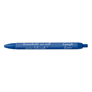 "Quant à moi et ma maison..." Stylo d'encre noir