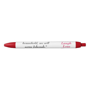 "Quant à moi et ma maison..." Stylo d'encre noir