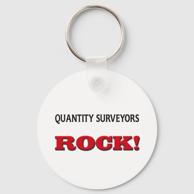Quantity Surveyors Rock Keychain (Front)