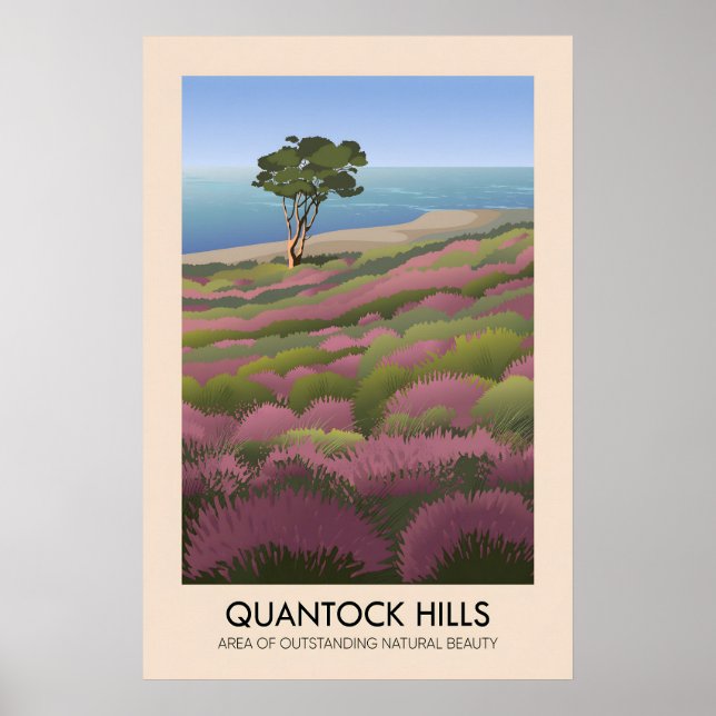 Quantock Hills AONB Travel Poster (Front)
