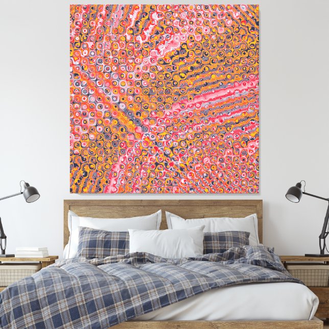 Quantum Abstract Landscape Design  Canvas Print (Insitu(Bedroom))