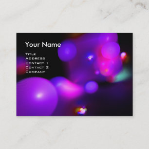 QUANTUM BUBBLES  MONOGRAM Vibrant blue Business Card