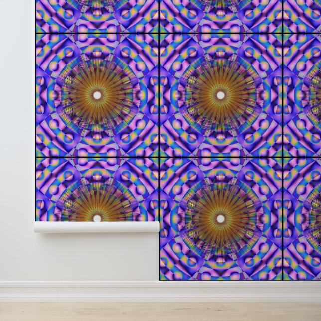 Quantum Colourful Floral Mandala Art Pattern  Wallpaper (Application)