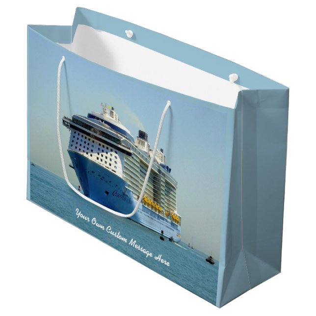 Quantum Comes Calling Personalized Large Gift Bag (Front Angled)