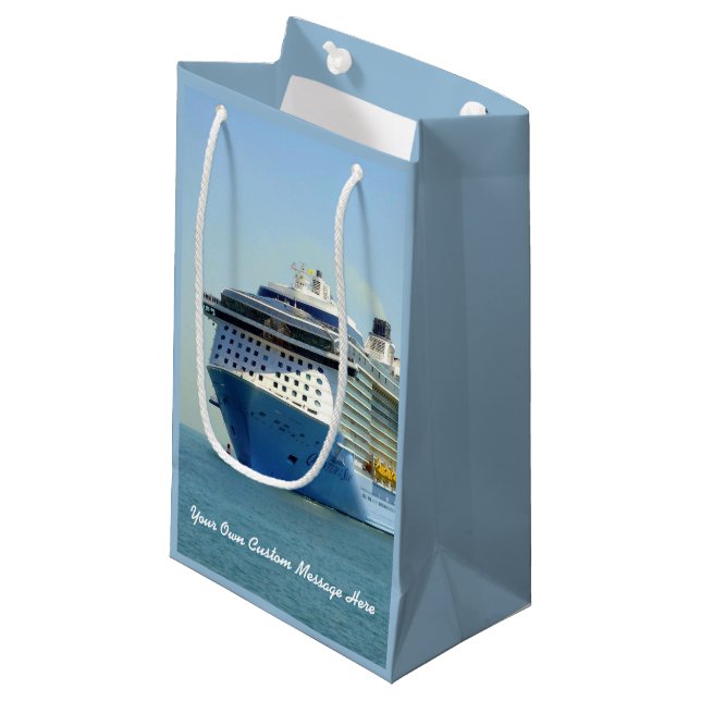 Quantum Comes Calling Personalized Small Gift Bag (Front Angled)