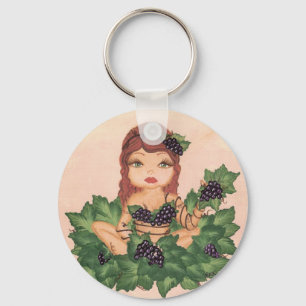 Quantum Cutie Grape Vine Girl Keychain