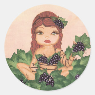Quantum Cutie Grape Vine Girl Sticker