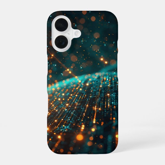 Quantum Data Stream iPhone 16 Case (Back)