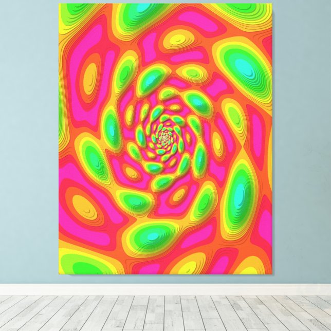 Quantum Eigen State Mandala Art  Canvas Print (Insitu(Wood Floor))