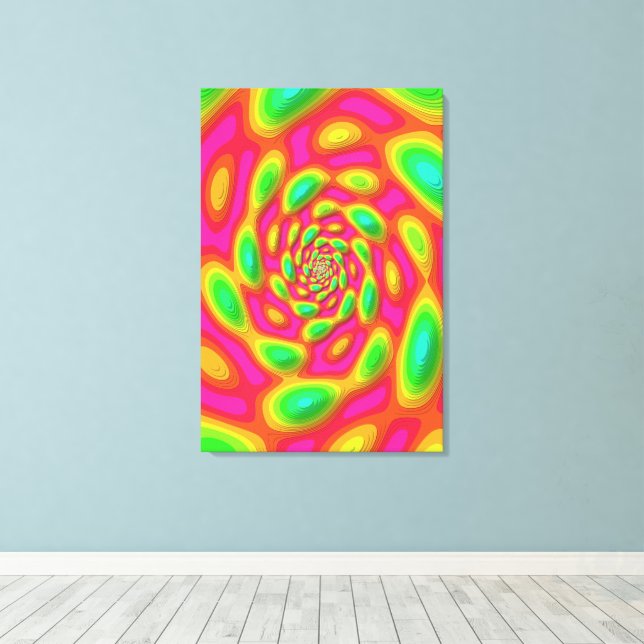 Quantum Eigen State Mandala Art  Canvas Print (Insitu(Wood Floor))