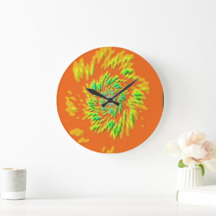 Quantum Eigenstate Mandala Pattern Large Clock