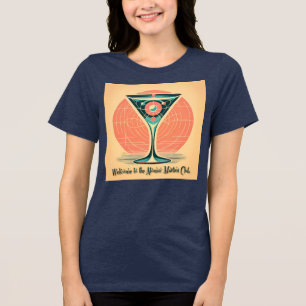 Quantum Entanglement Atomic Martini Club Cocktail Tri-Blend Shirt