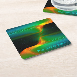 Quantum Entanglement Square Paper Coaster