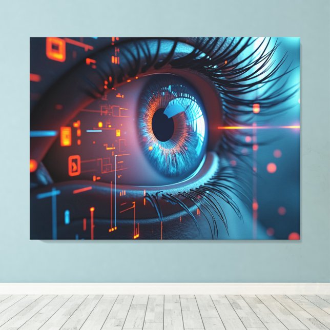 Quantum Eye canvas print (Insitu(Wood Floor))