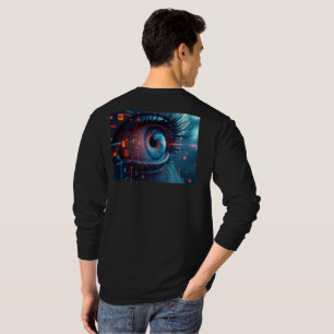 Quantum Eye hommes manches longues T-shirt noir do