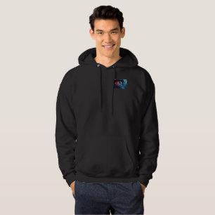 Quantum Eye men black hooded sweatshirt pocket