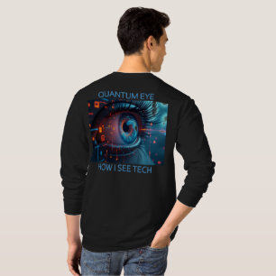Quantum Eye Tech men black long sleeve shirt back