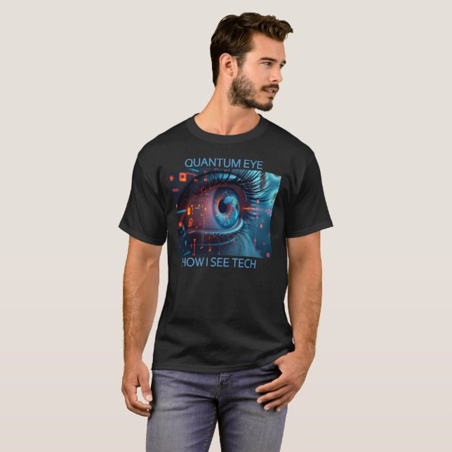 Quantum Eye tech men black T-shirt (Devant entier)