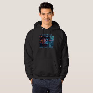 Quantum Eye Things men black hooded sweatshirt