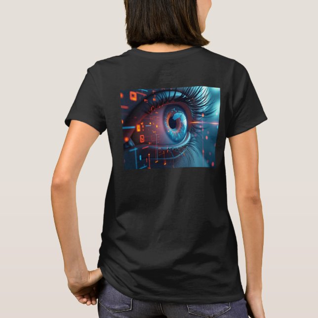 Quantum Eye women black T-shirt back (Back)