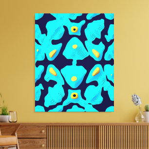 Quantum Floral Pattern Design Canvas Print