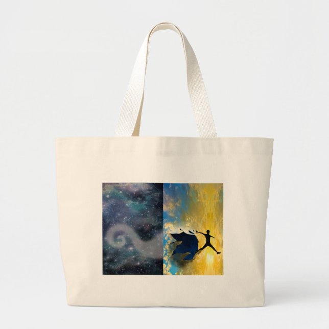 Quantum Jumps jumbo tote bag (Front)
