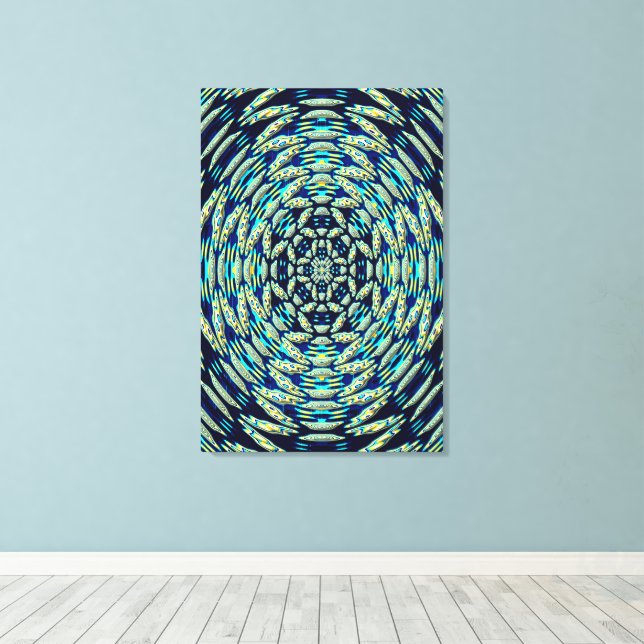Quantum Mandala Art Canvas Print (Insitu(Wood Floor))