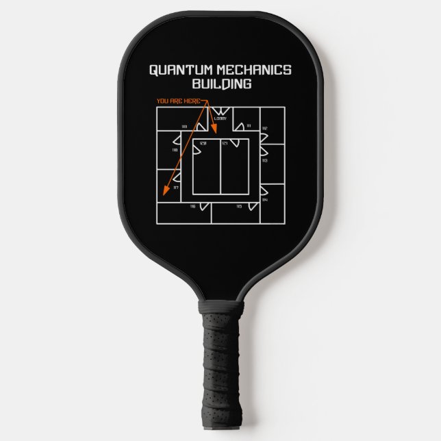 Quantum Mechanics Building Pickleball Paddle (Front)